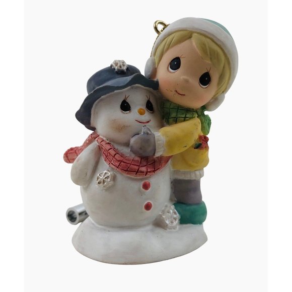 Precious Moments Snowman Girl Windchime Enesco 672289 Resin 1999 Ornament - Picture 9 of 10